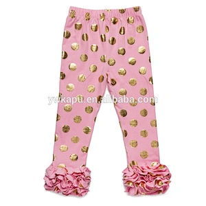 High Quality Baby Ruffle Pants Little Children Polka Dot Pants Christmas Cotton Pants 2018