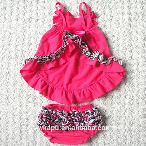 Boutique cotton swing set outfit for baby girl, kids wear cotton outfit in stock made in China
