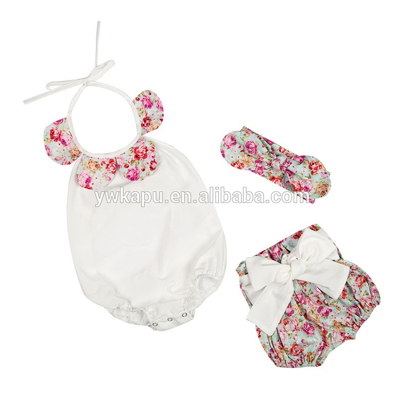 2018 boutique girl clothing flower cute newborn baby names clothes set pictures of latest gowns designs
