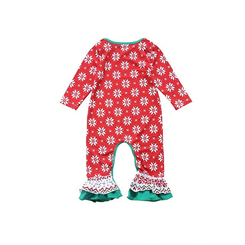 Cute Christmas Boutique Baby Girls Christmas Ruffle Romper