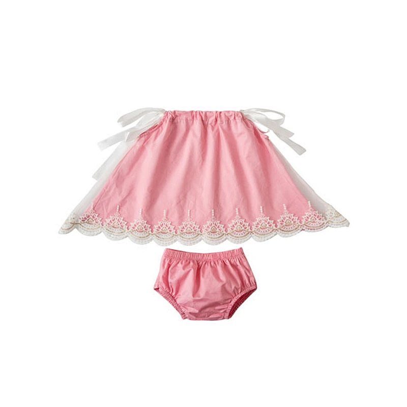 Wholesale Lovely Baby Clothes Kids Clothing Set For Girls Boutique Clothing Sets Summer Bow Knot Ribbons Girls Outfit Baby