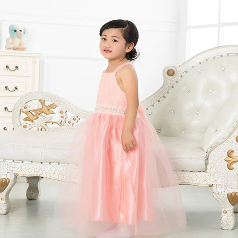 Lovely Baby Princess Flower Girl Wedding Dresses Pearl  Kids Party Frock