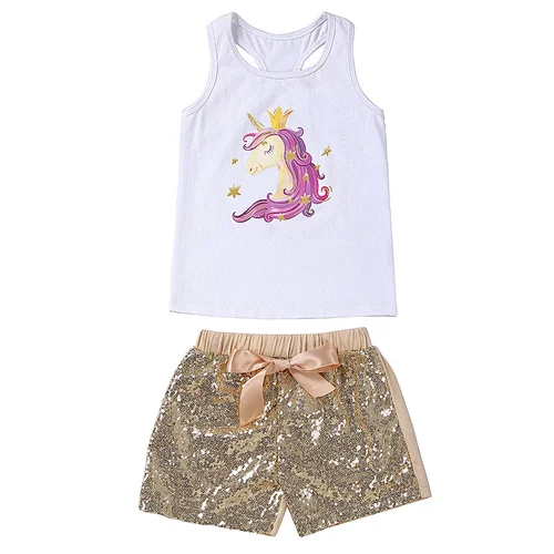 Easter day design baby girls outfits newborn baby girl 2 pcs summer clothes set with sequin shorts