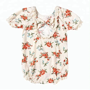 Wholesale newborn boutique clothing baby floral romper baby girl romper