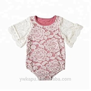 High Quality Cheap Customized Cute Toddler Lace Onesie Baby Girl Romper