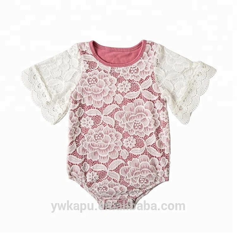High Quality Cheap Customized Cute Toddler Lace Onesie Baby Girl Romper