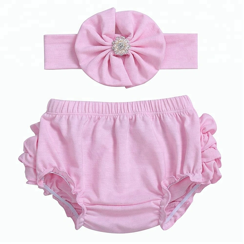 Cute Baby Girls Cotton Ruffles Bloomers Diaper Covers Baby Bloomers
