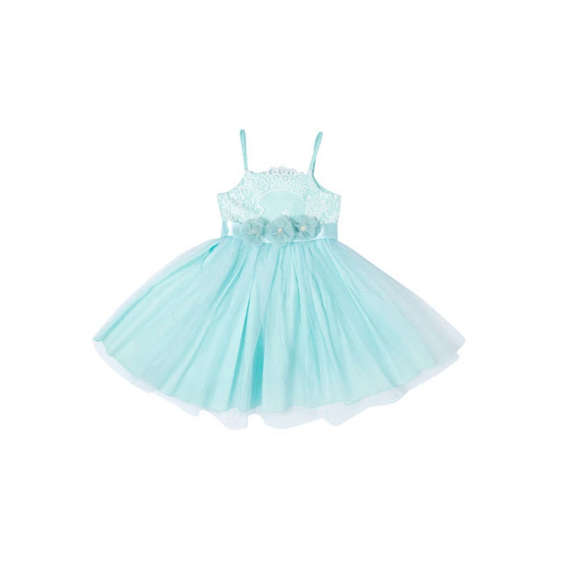 White Lace Wholesale Summer Kids Frock Dress Cute Baby Girls Birthday Party Princess Dresses