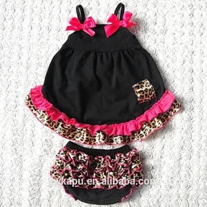 2018 Summer Girls Swing Dress & Bloomer Kids Outfits Infant Baby Set Persnickety Children Clothes