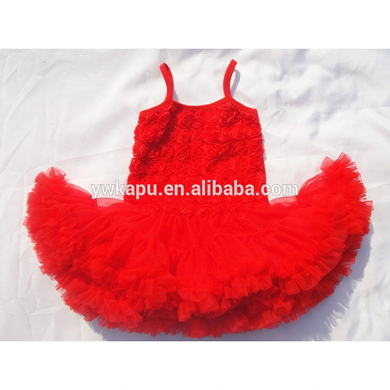 Wholesale factory direct sale kids dress baby rosette skirt for little girl