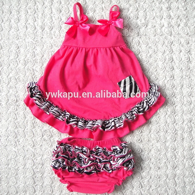 Boutique cotton swing set outfit for baby girl, kids wear cotton outfit in stock made in China