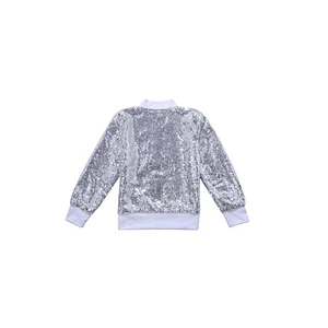 Children Girls Fashionable Sequin Long Sleeve Coats