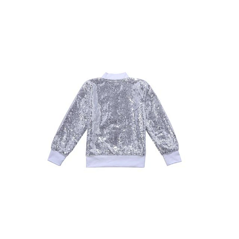 Children Girls Fashionable Sequin Long Sleeve Coats