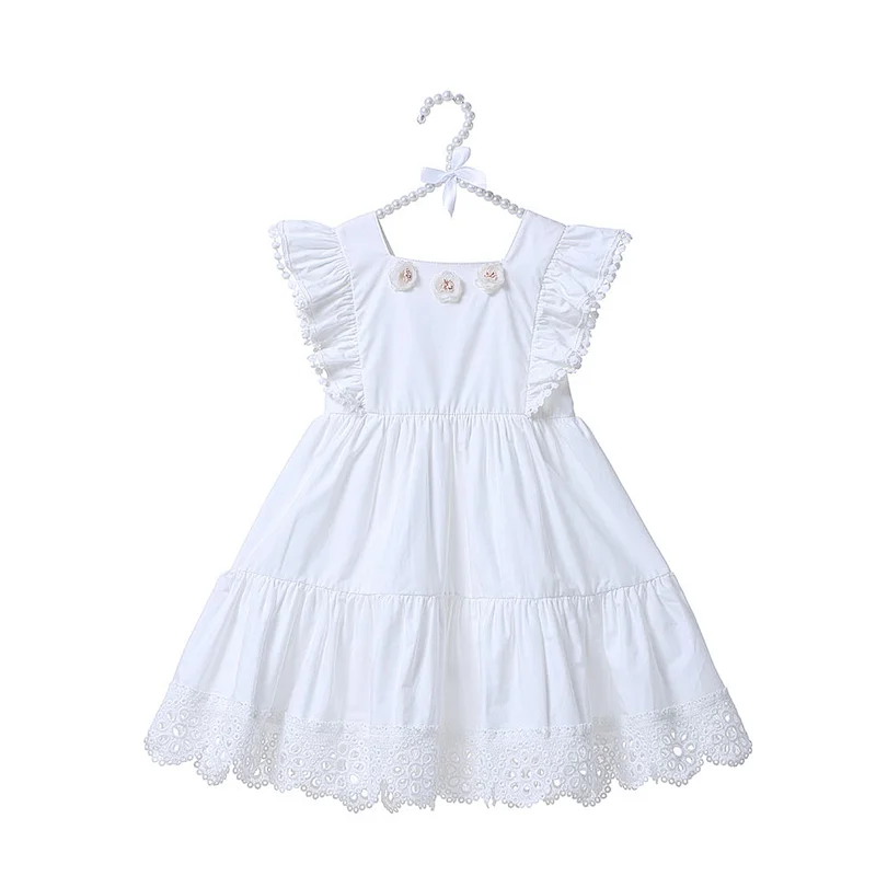 Manufacturer Direct Selling Kids Baby Girls Soft Cotton Dress Flower Girls Dress