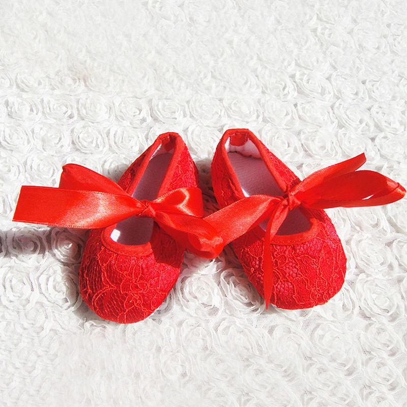 Wholesale newborn new design best price baby satin shoes in stock
