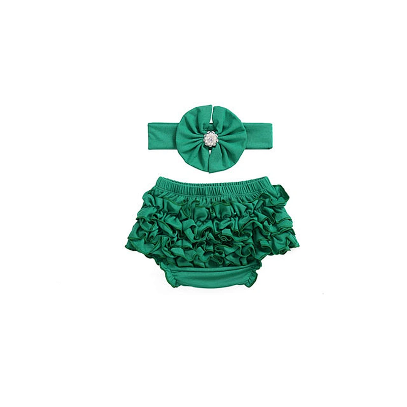 High quality toddler girls shorts boutique  shorts baby girl bloomers with headband