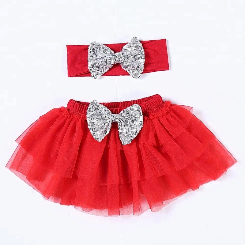 Fashion Design Solid Patriotic Pettiskirt Girls Fluffy Colorful Dancing Tutu Skirt