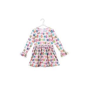 China wholesale baby girl clothing long sleeve maxi Christmas high quality dress