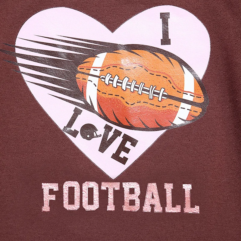 Lovely Football Print Cotton Long Sleeve Children's T-shirt