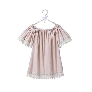 Hot sale summer model design children off shoulder baby girl fancy dress