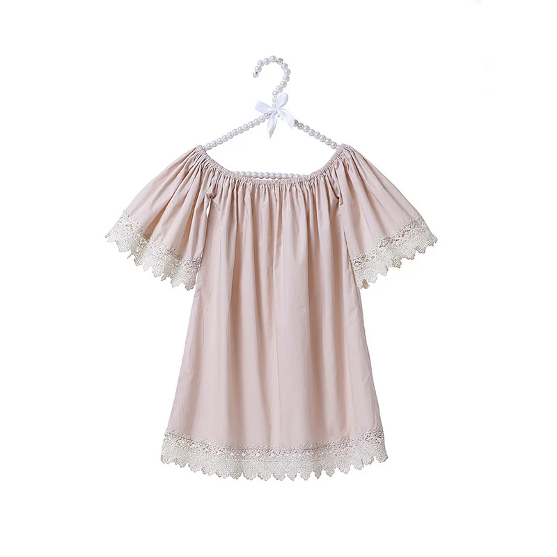 Hot sale summer model design children off shoulder baby girl fancy dress