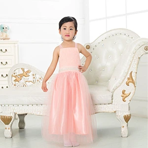 Lovely Baby Princess Flower Girl Wedding Dresses Pearl  Kids Party Frock