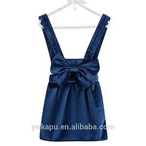 Girl's Pure Cashmere Like Bell Knitted Soft Strap Dress For Children