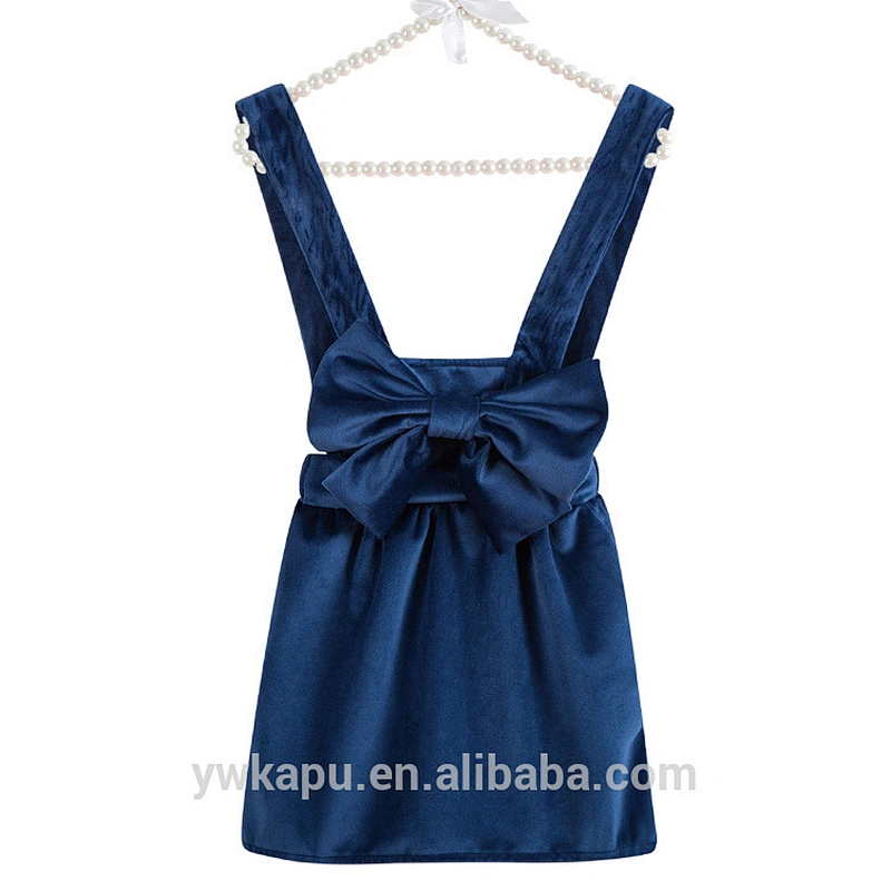 Girl's Pure Cashmere Like Bell Knitted Soft Strap Dress For Children