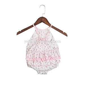 2018 Latest Fashion Design Summer Romper Soft textile Baby Bubble Romper Vintage Smocked Clothing Lovely Smocked Romper