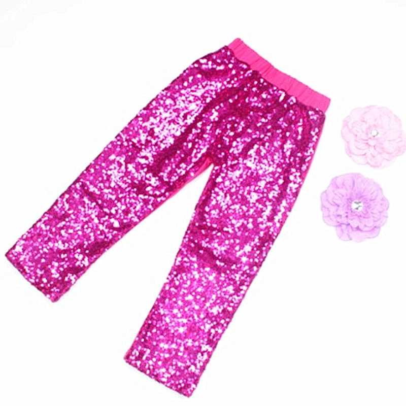 Wholesale Various Colors Kids Pants Sparkle Pants Baby Girls Sequin Leggings