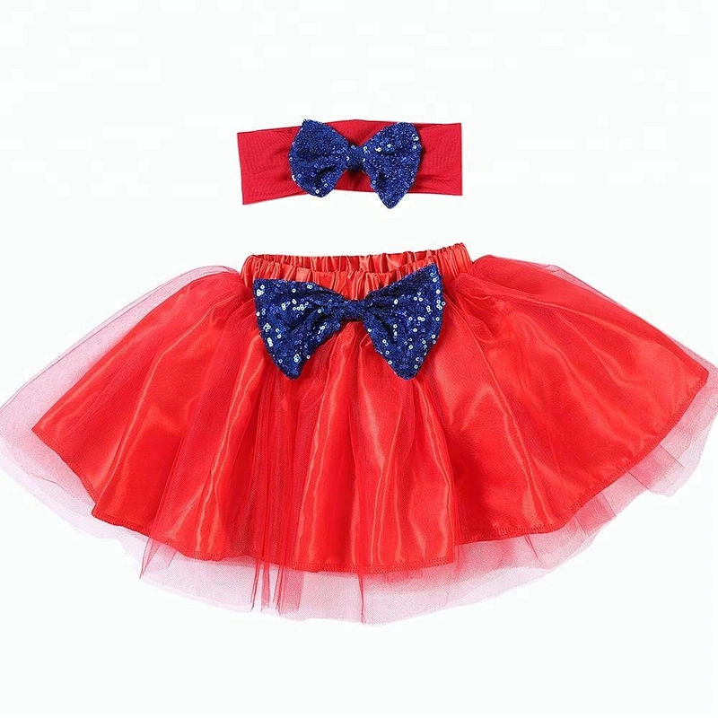2018 handmade tutu for party custom baby tutu skirt with sequin headband