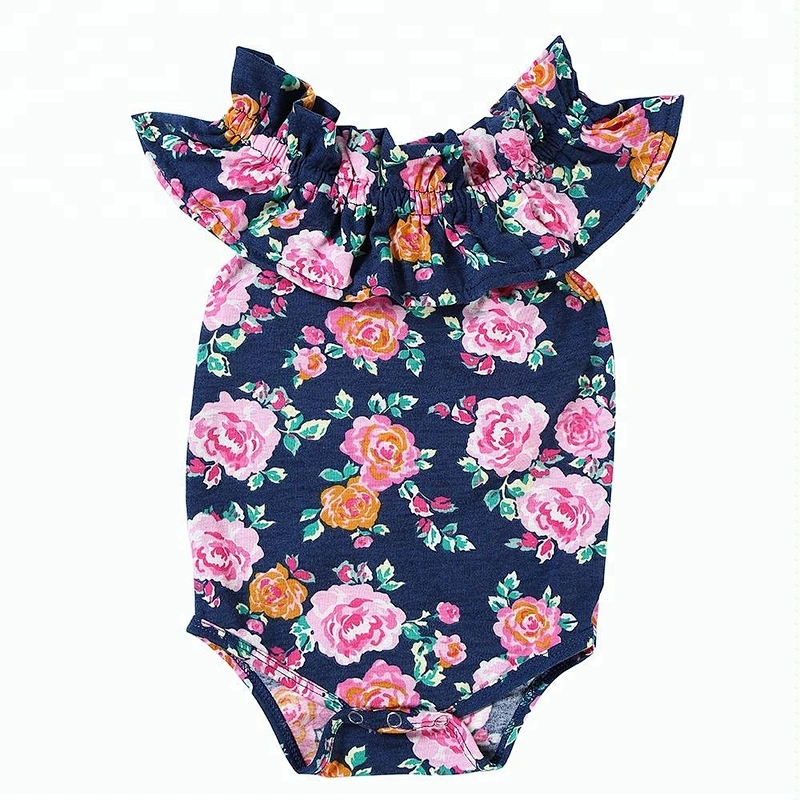2018 Summer outdoor sleeveless stylish girl jumpsuit baby bodysuit