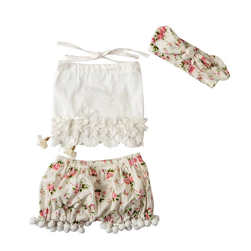 2018 Wholesale Summer Baby Girls Clothing Sets Kids Clothes Hot Sale Beach Style Children Clothing Set