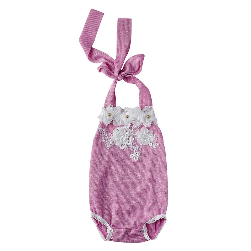 Hot selling  solid seersucker sleeveless infant romper baby girl clothes