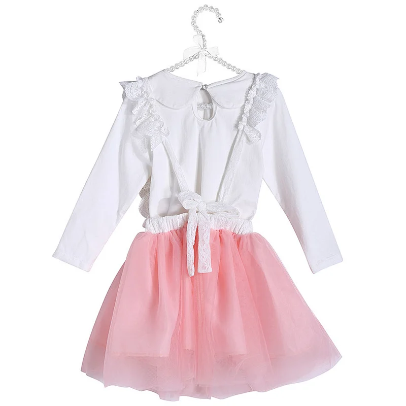 Hot sale New Fashion Design Baby Girls Clothes Long Sleeve Skirt Set
