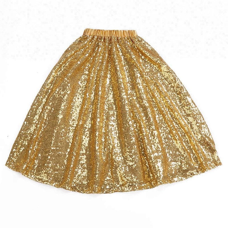 2018 Multi-color baby girl party clothes top and sequin skirt toddler girl outfit from China manufacture
