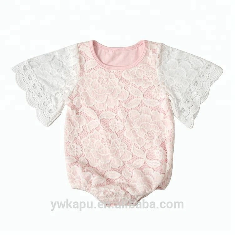 High Quality Cheap Customized Cute Toddler Lace Onesie Baby Girl Romper