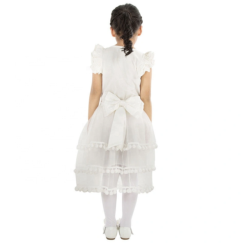 Hot Summer Kids Girls Boutique Clothing Unicorn White Pompoms Tutu Outfit