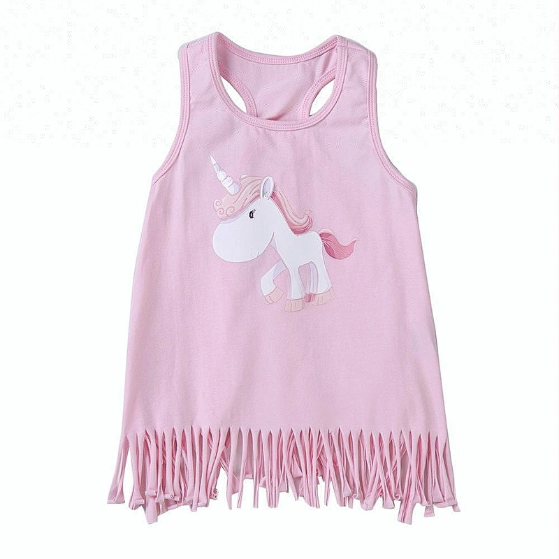 2019 Wholesale Baby Girl Clothes  Party Long Sleeve Girl Top  Toddler Ruffle Girl Unicorn shirt
