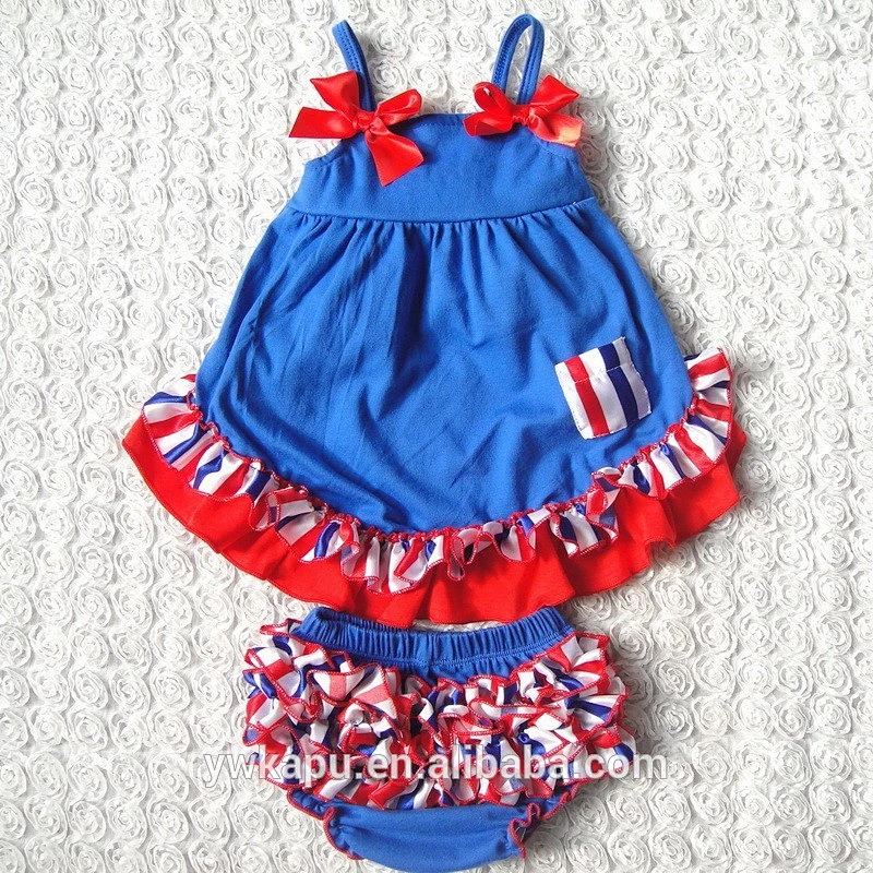 2018 Summer Girls Swing Dress & Bloomer Kids Outfits Infant Baby Set Persnickety Children Clothes