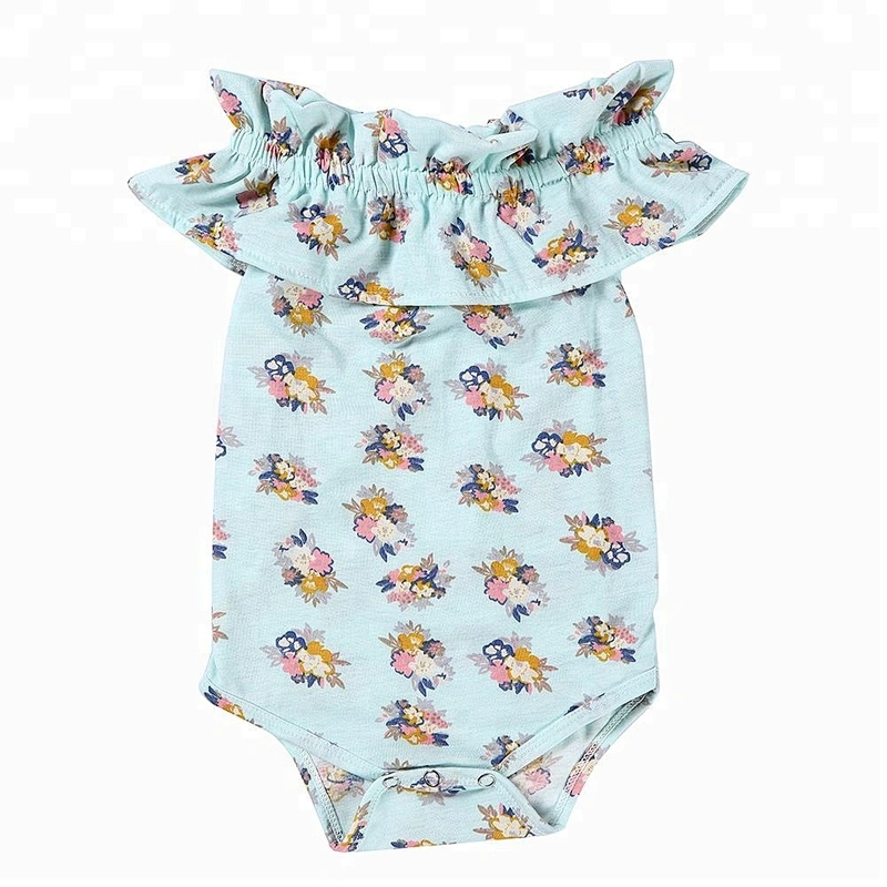 2018 Newborn baby clothing floral printed romper baby girl bodysuit