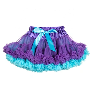 True Factory Direct Pricing Colorful Children Girls Chiffon Fluffy Tutu Dress Petticoat