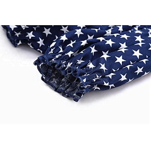 Wholesale patriotic clothing high quality baby girl stripe strap tunic top and star short fourth of July outfit