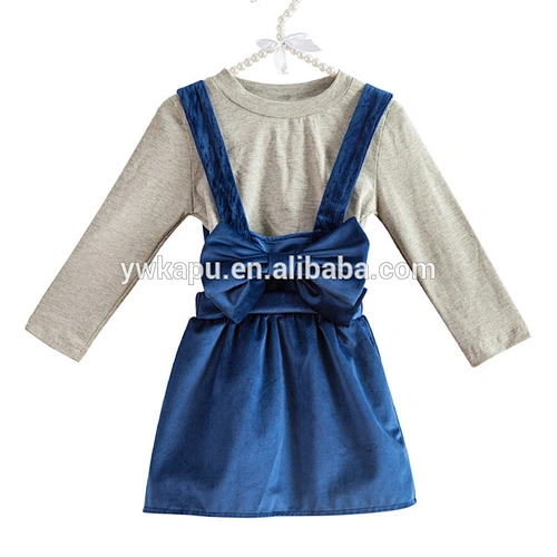 2018 Fascinating girl spring clothing tops overalls skirts set suspender skirt outfit