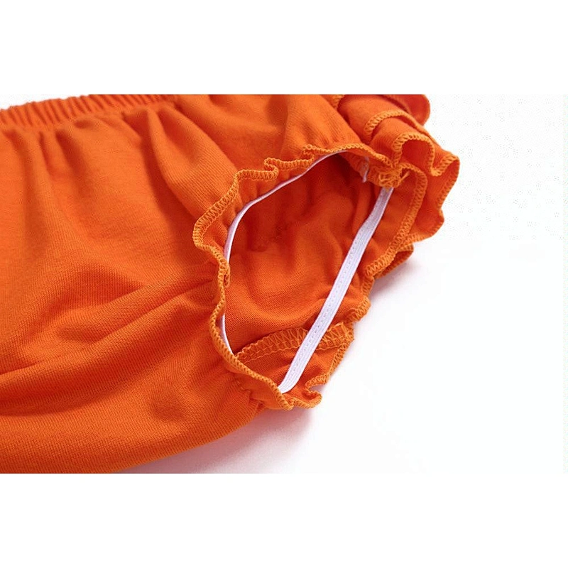 Hot sale newborn clothing wholesale ruffle diaper cover baby Halloween bloomers and headband set