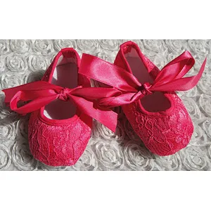 2019 Wholesale High Quality  Flower Baby Girl Shoes l Lace Shoes Toddler Soft Bottom Baby Shoes