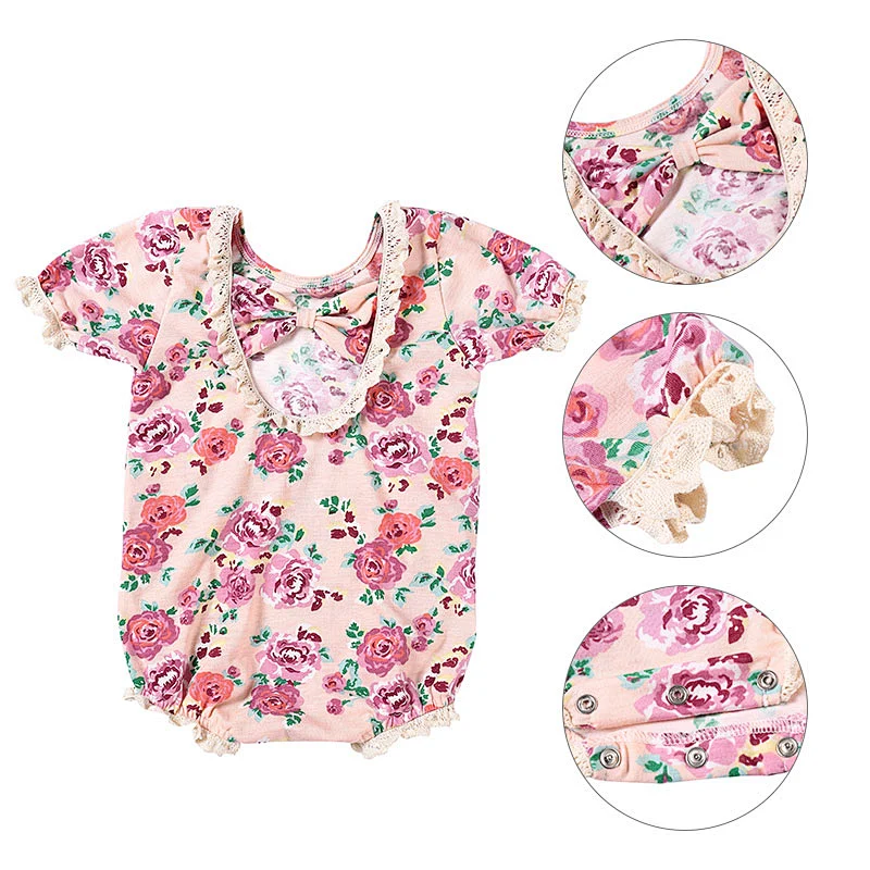 2019 Summer Baby Romper Suit Newborn Baby Girl Floral Print Romper Jumpsuit