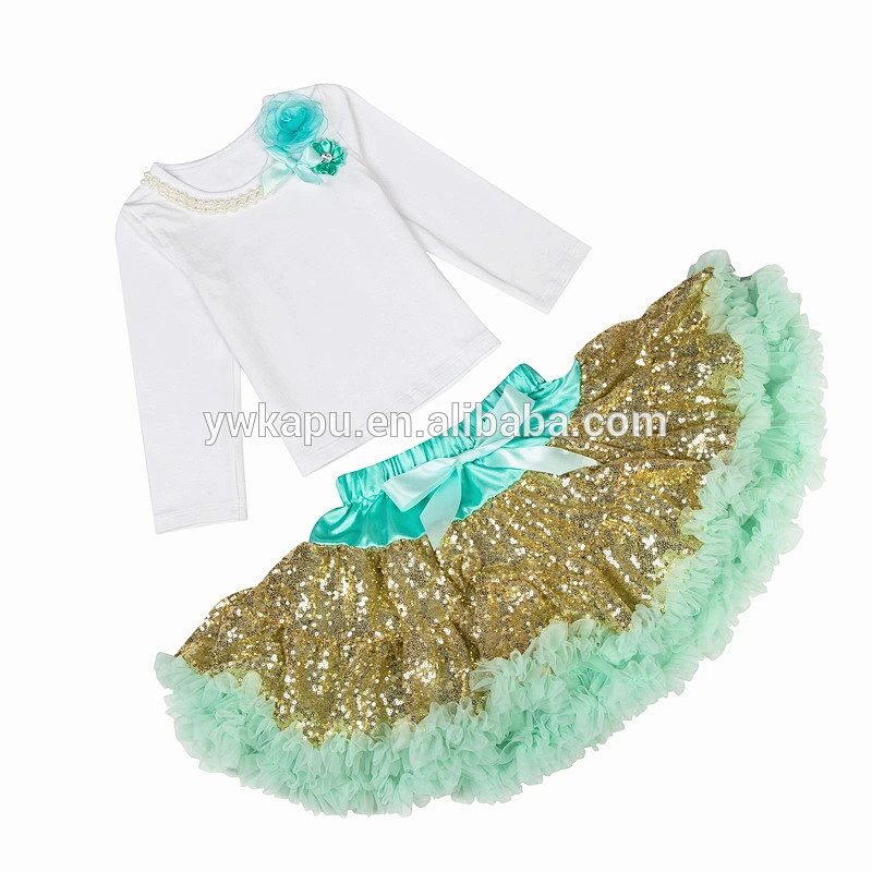 New Design Toddler Girl Boutique Clothing Tutu Skirt Christmas Set Baby Birthday Gift Set