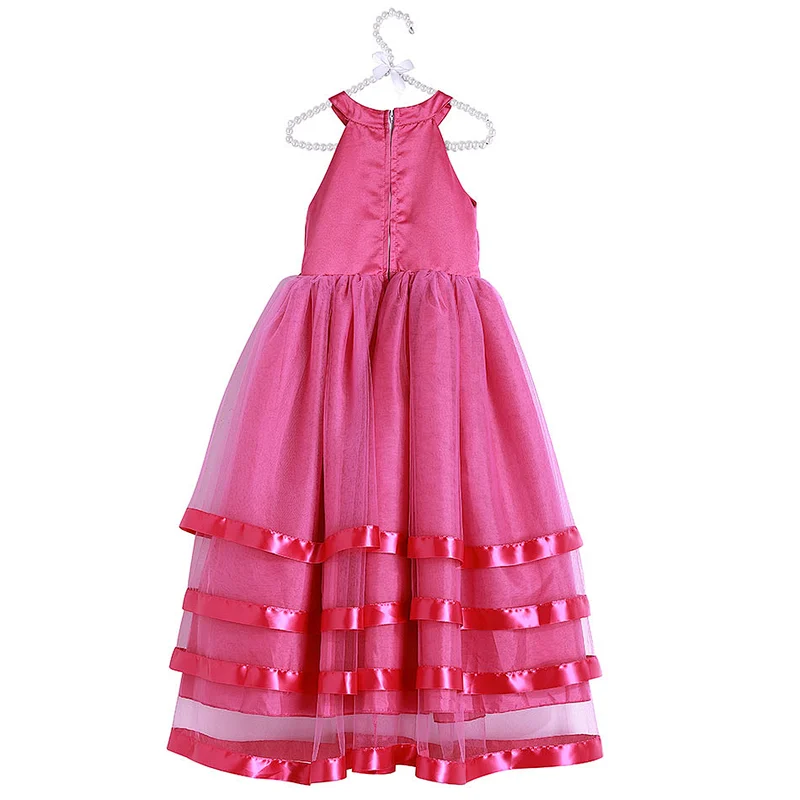 O-Neck Emerald  Color Sleeveless Floor Length Long Flower Girl Dresses