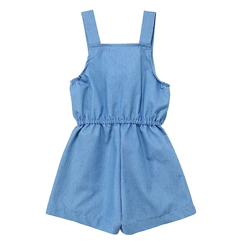 Popular Baby Denim Cotton Clothing  Denim Suspender Jumpsuit  For Baby Girls